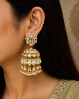 Rangrez Polki Jhumkas