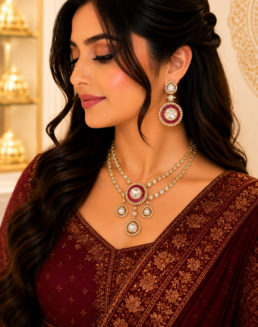 Shahi Rang polki necklace