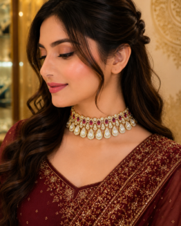 Riwaayat polki necklace