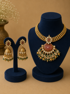 Adhira Golden Charm Set