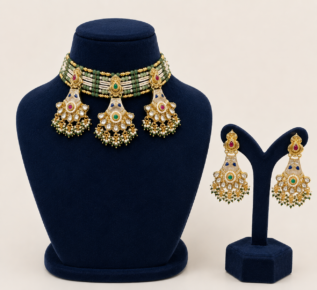 Elara Golden Grace Choker Set