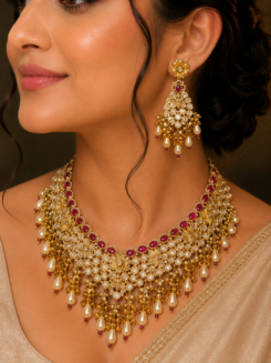 Adaa Royale Mossanite Polki Set