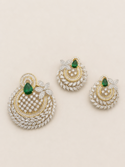 Golden Petals Pendant Set(w/o chain)
