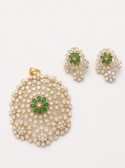 Ivory Bloom Pendant Set (w/o chain)